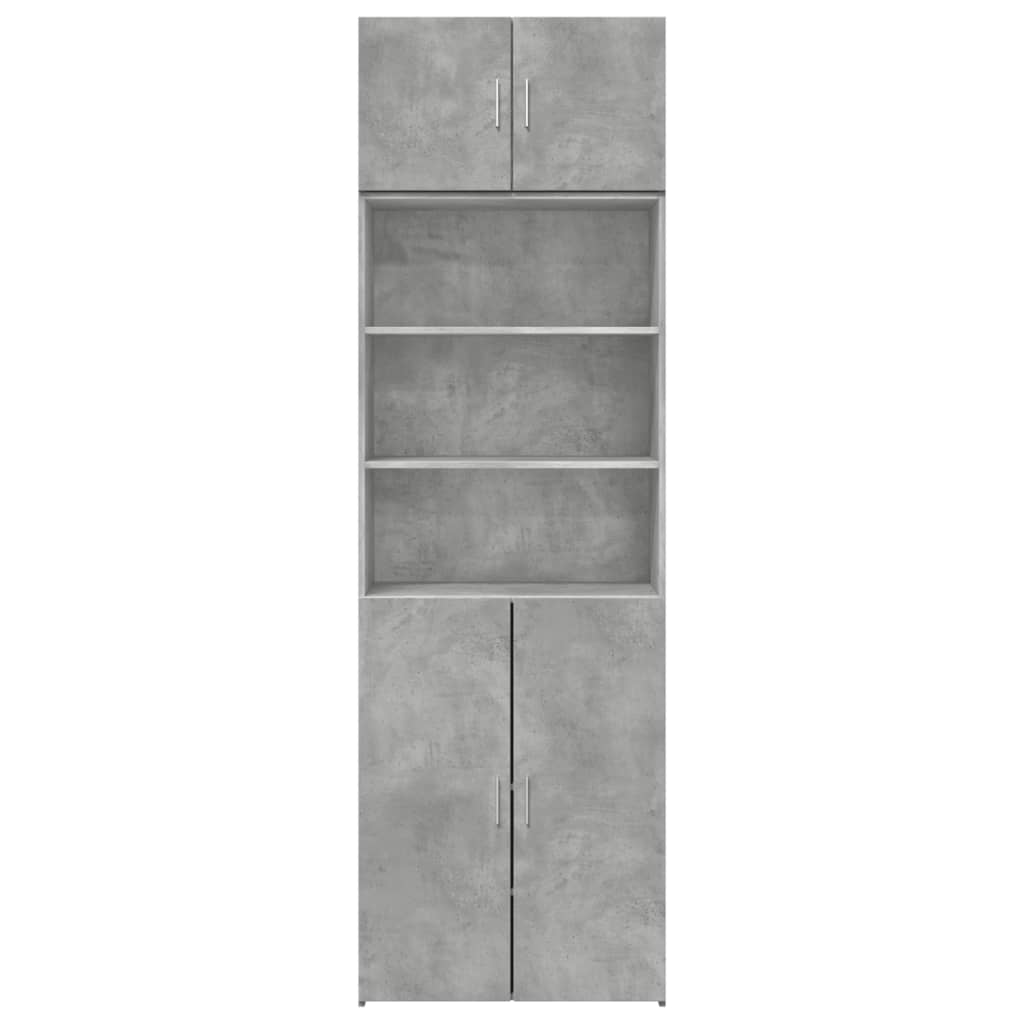 Storage Cabinet Concrete Grey 70x42.5x225 cm Engineered Wood