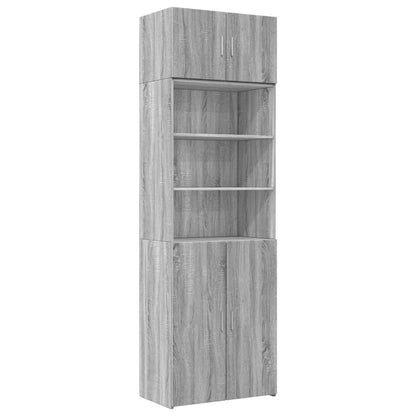 Storage Cabinet Grey Sonoma 70x42.5x225 cm Engineered Wood