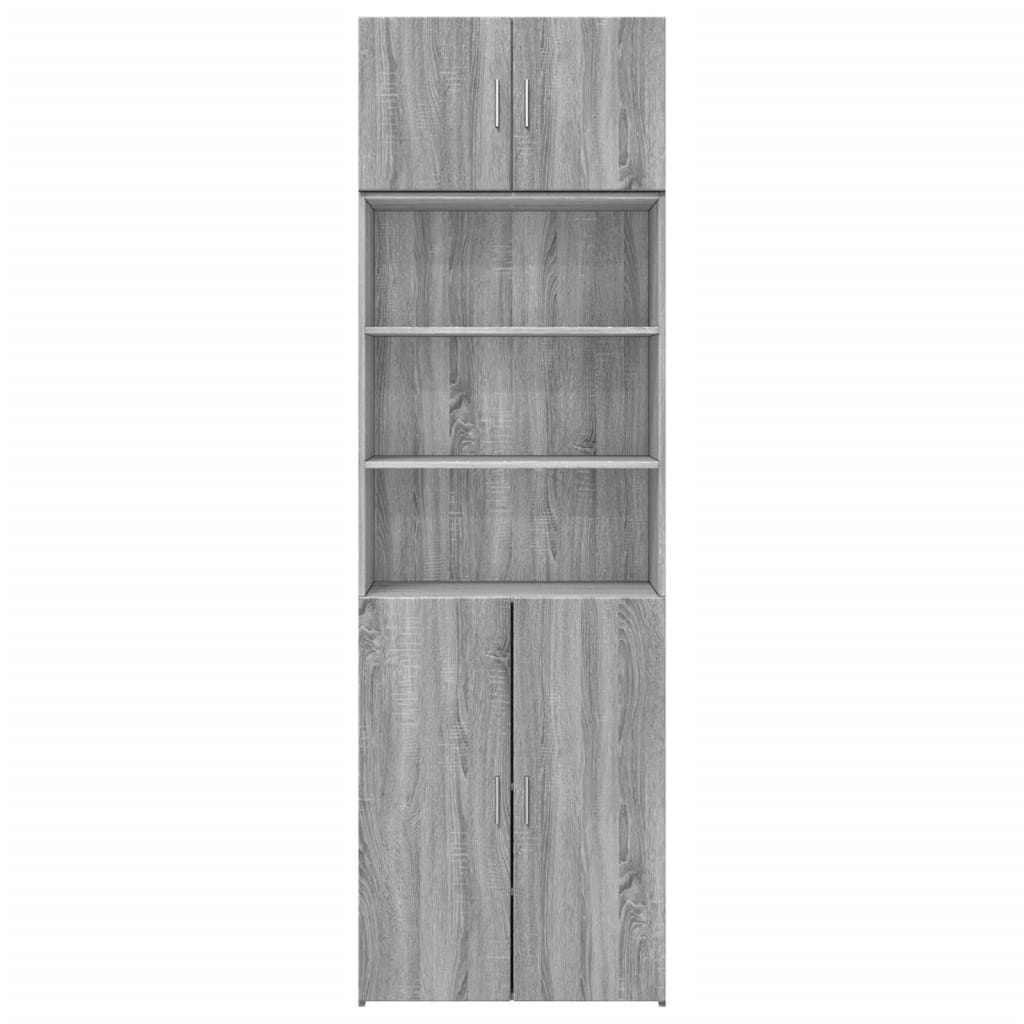 Storage Cabinet Grey Sonoma 70x42.5x225 cm Engineered Wood