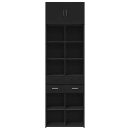 Storage Cabinet Black 70x42.5x225 cm Engineered Wood