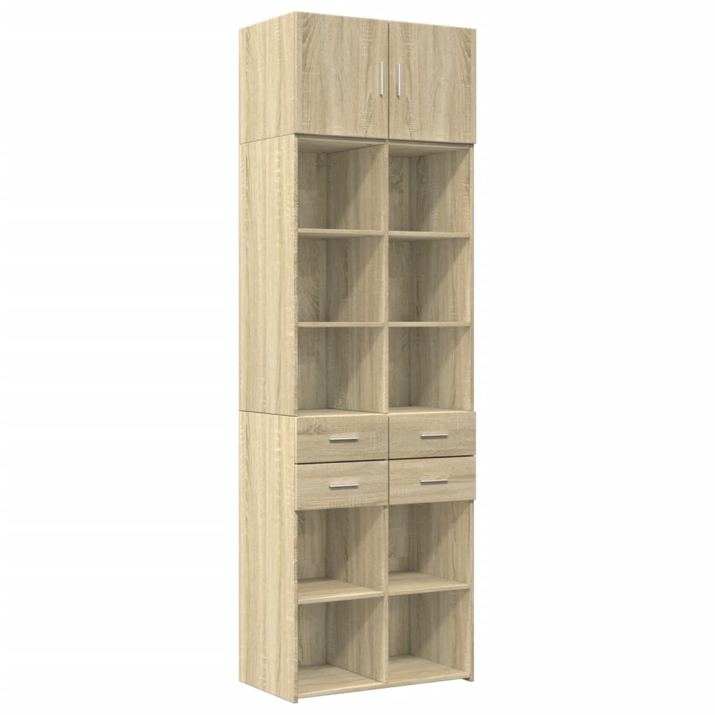 Storage Cabinet Sonoma Oak 70x42.5x225 cm Engineered Wood