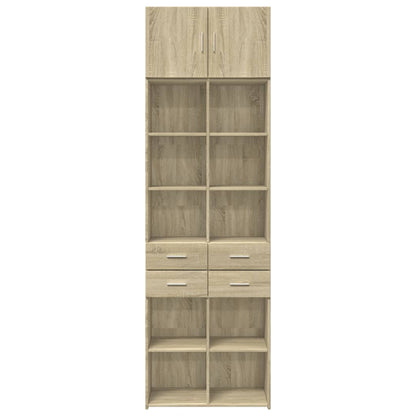 Storage Cabinet Sonoma Oak 70x42.5x225 cm Engineered Wood