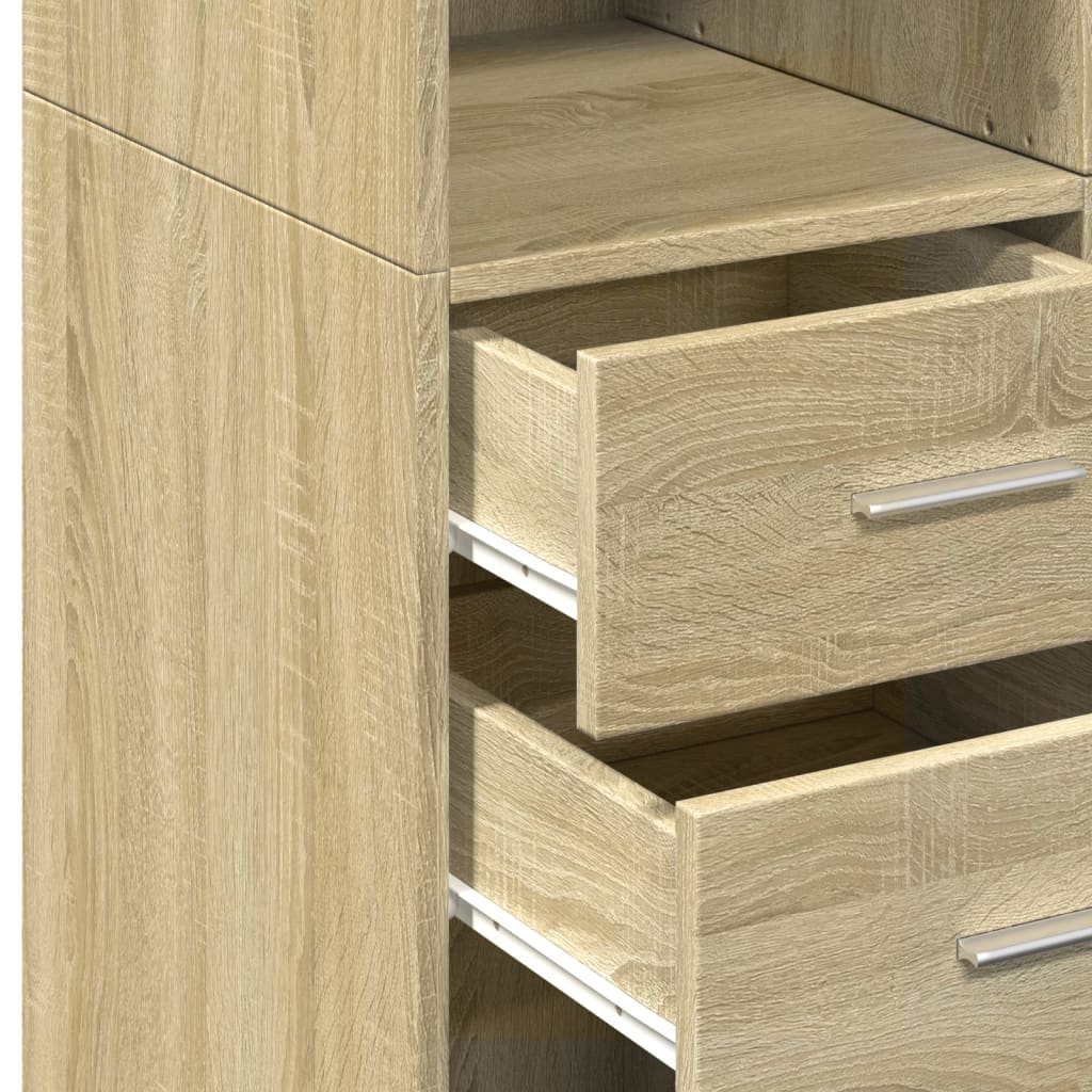 Storage Cabinet Sonoma Oak 70x42.5x225 cm Engineered Wood