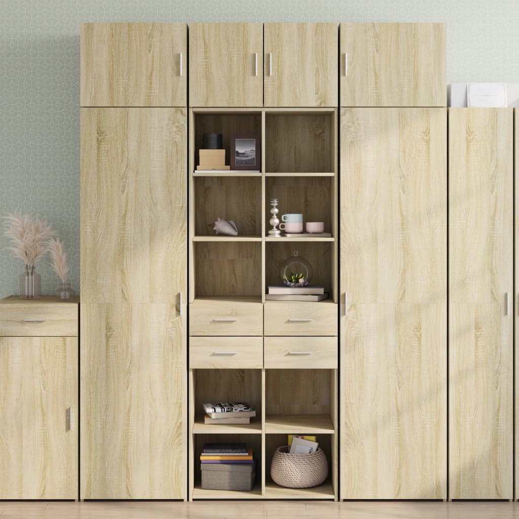 Storage Cabinet Sonoma Oak 70x42.5x225 cm Engineered Wood