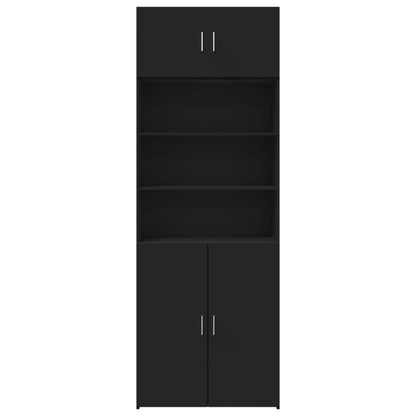 Storage Cabinet Black 80x42.5x225 cm Engineered Wood