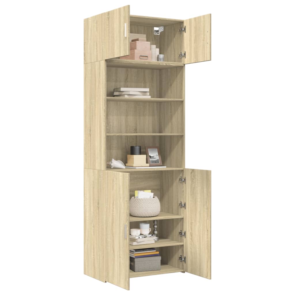 Storage Cabinet Sonoma Oak 80x42.5x225 cm Engineered Wood