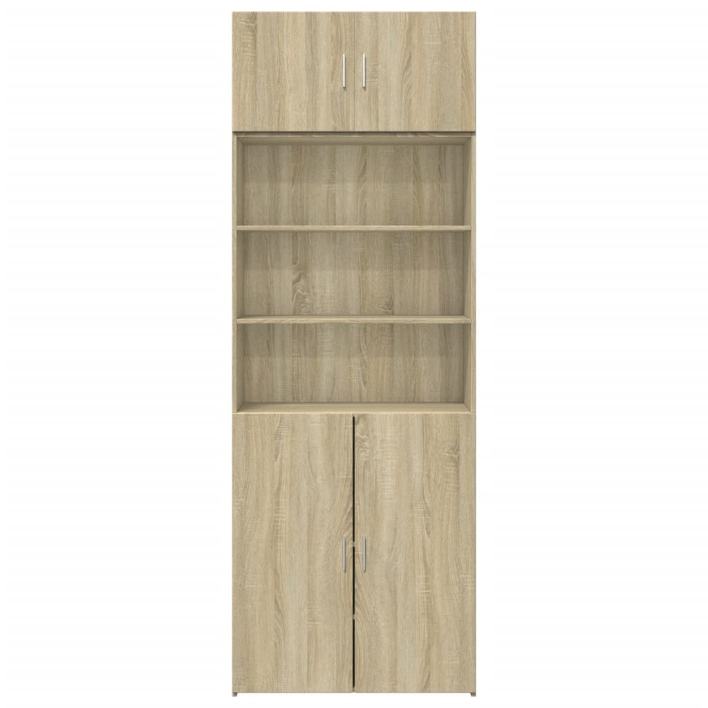 Storage Cabinet Sonoma Oak 80x42.5x225 cm Engineered Wood