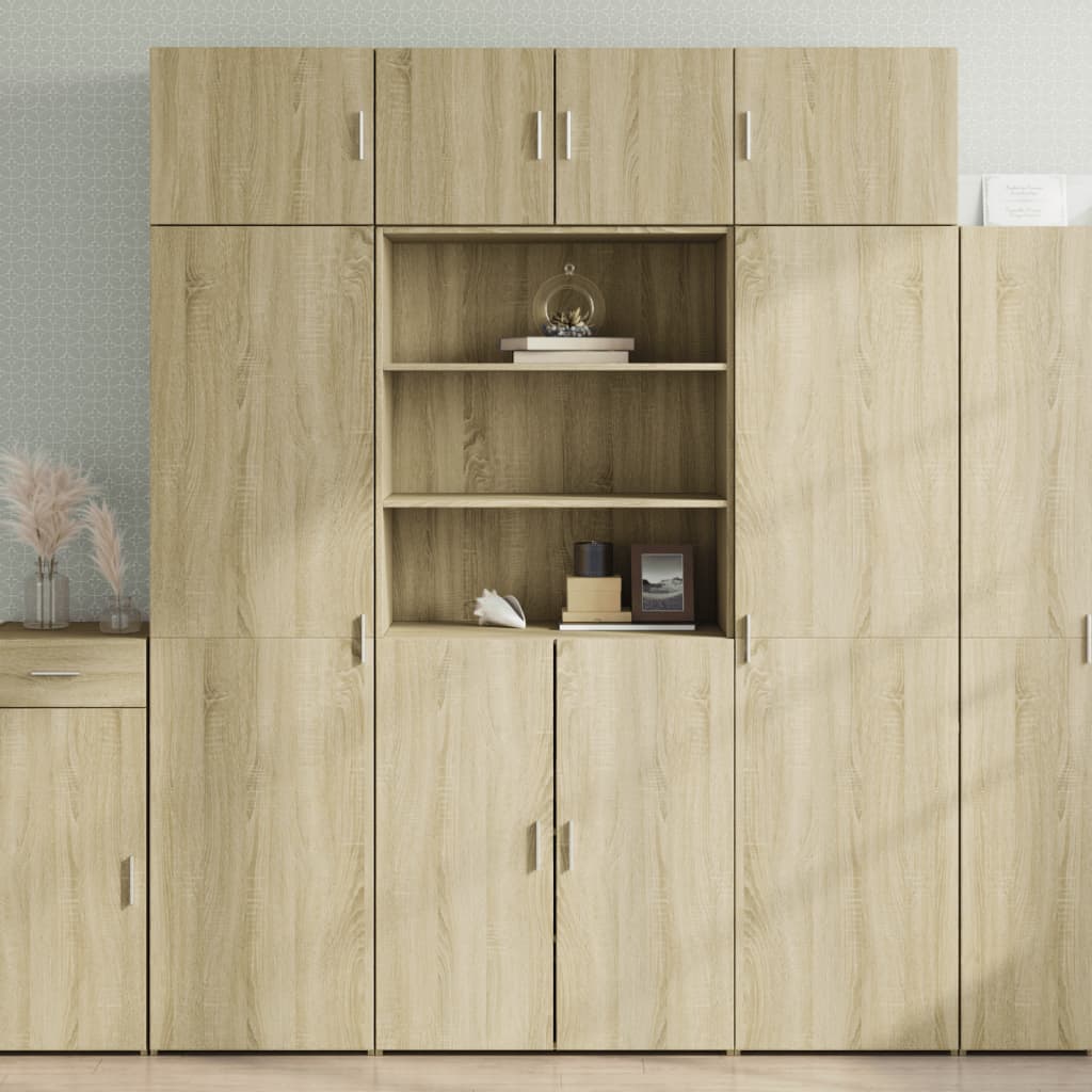 Storage Cabinet Sonoma Oak 80x42.5x225 cm Engineered Wood