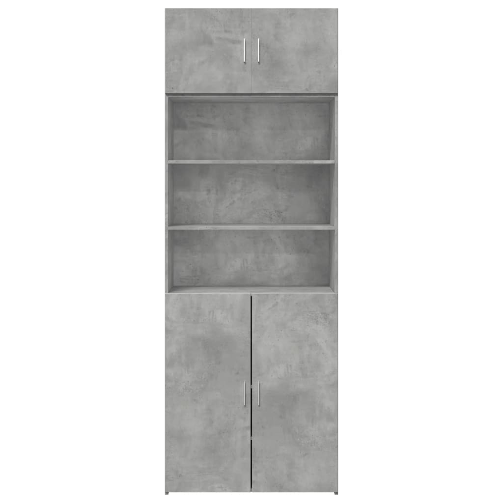 Storage Cabinet Concrete Grey 80x42.5x225 cm Engineered Wood