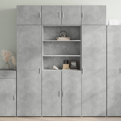 Storage Cabinet Concrete Grey 80x42.5x225 cm Engineered Wood