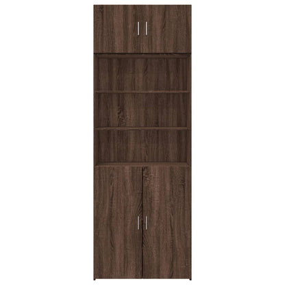 Storage Cabinet Brown Oak 80x42.5x225 cm Engineered Wood