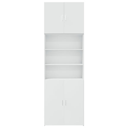 Highboard White 80x42.5x249 cm Engineered Wood