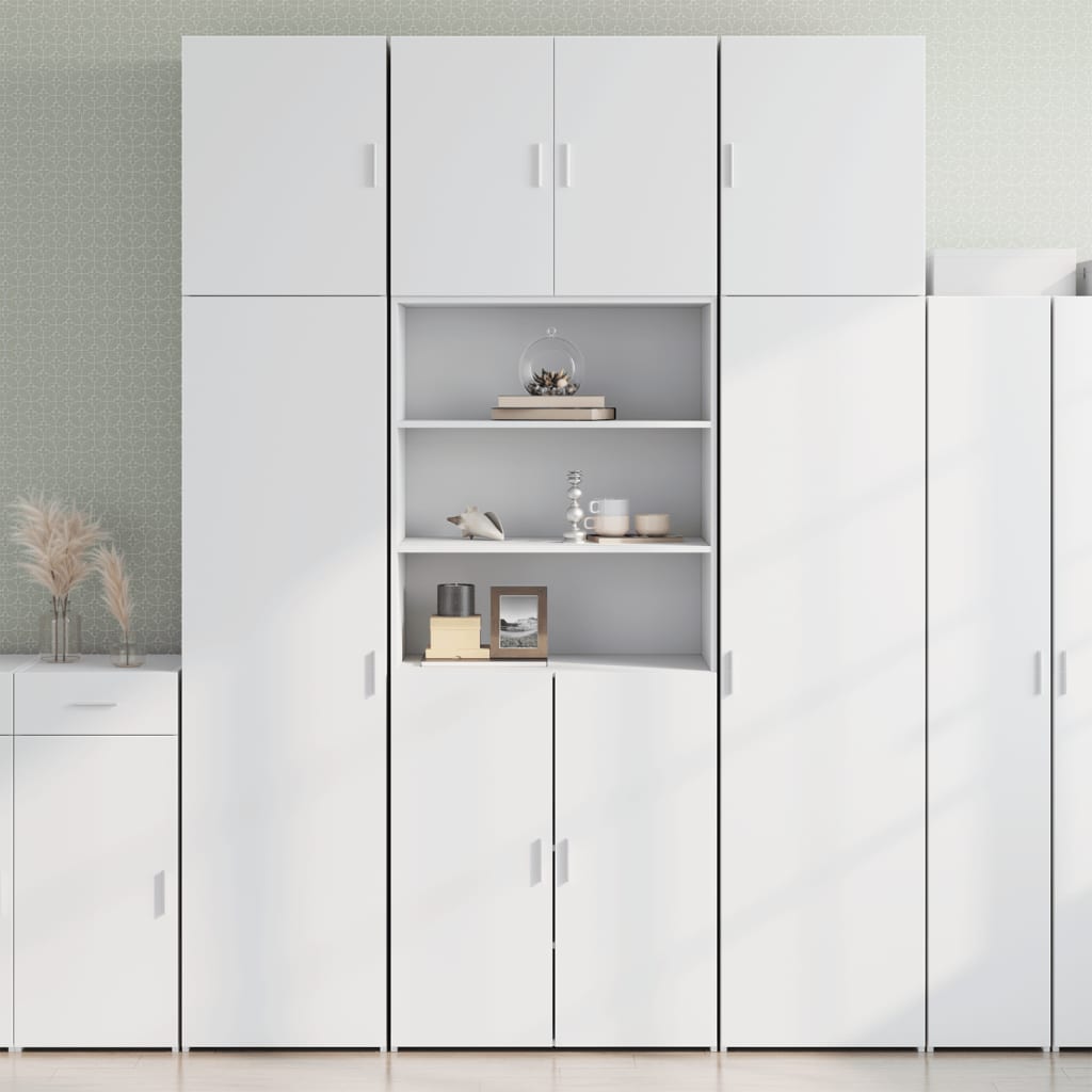 Highboard White 80x42.5x249 cm Engineered Wood