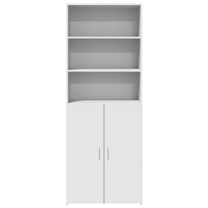 Highboard White 70x42.5x185 cm Engineered Wood