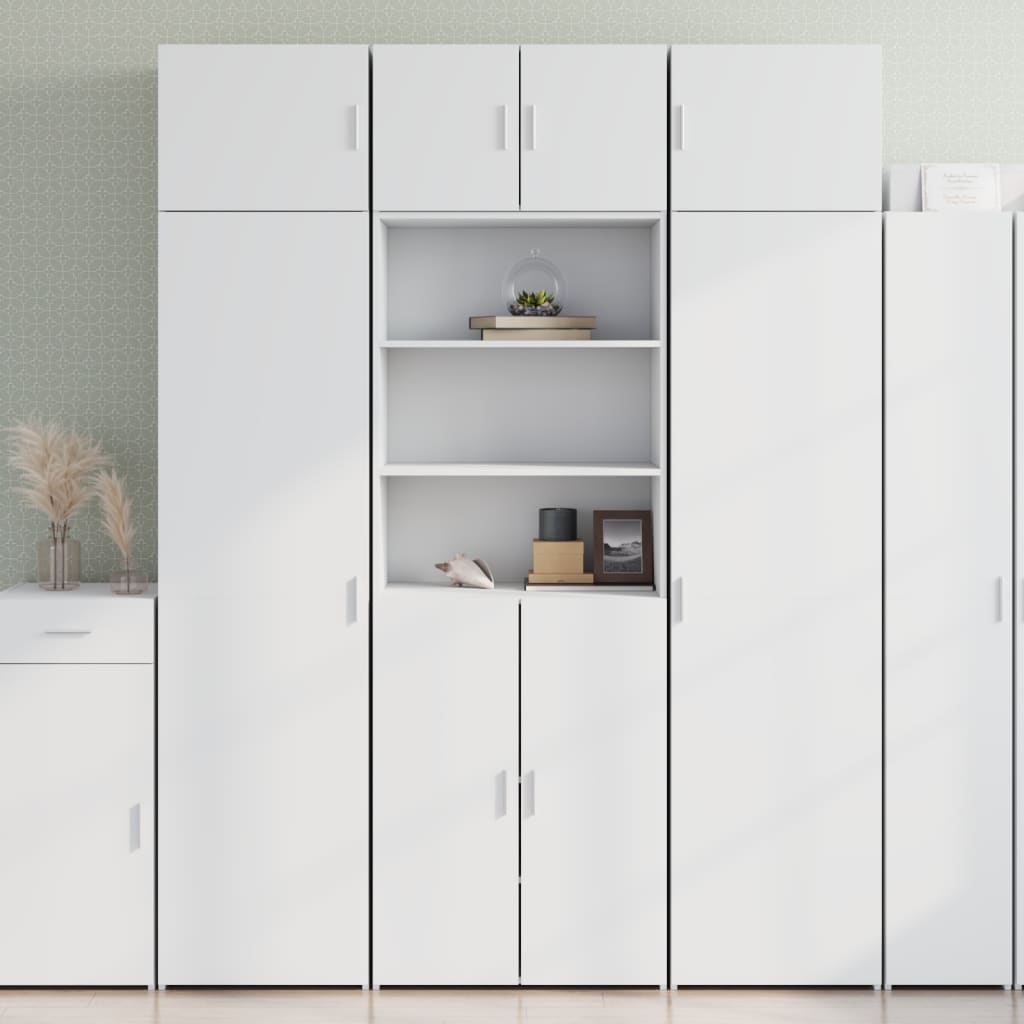 Highboard White 70x42.5x185 cm Engineered Wood