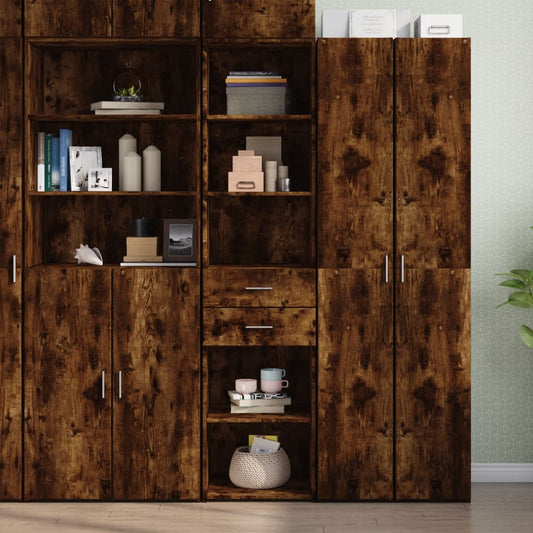 Highboard Smoked Oak 45x42.5x185 cm Engineered Wood