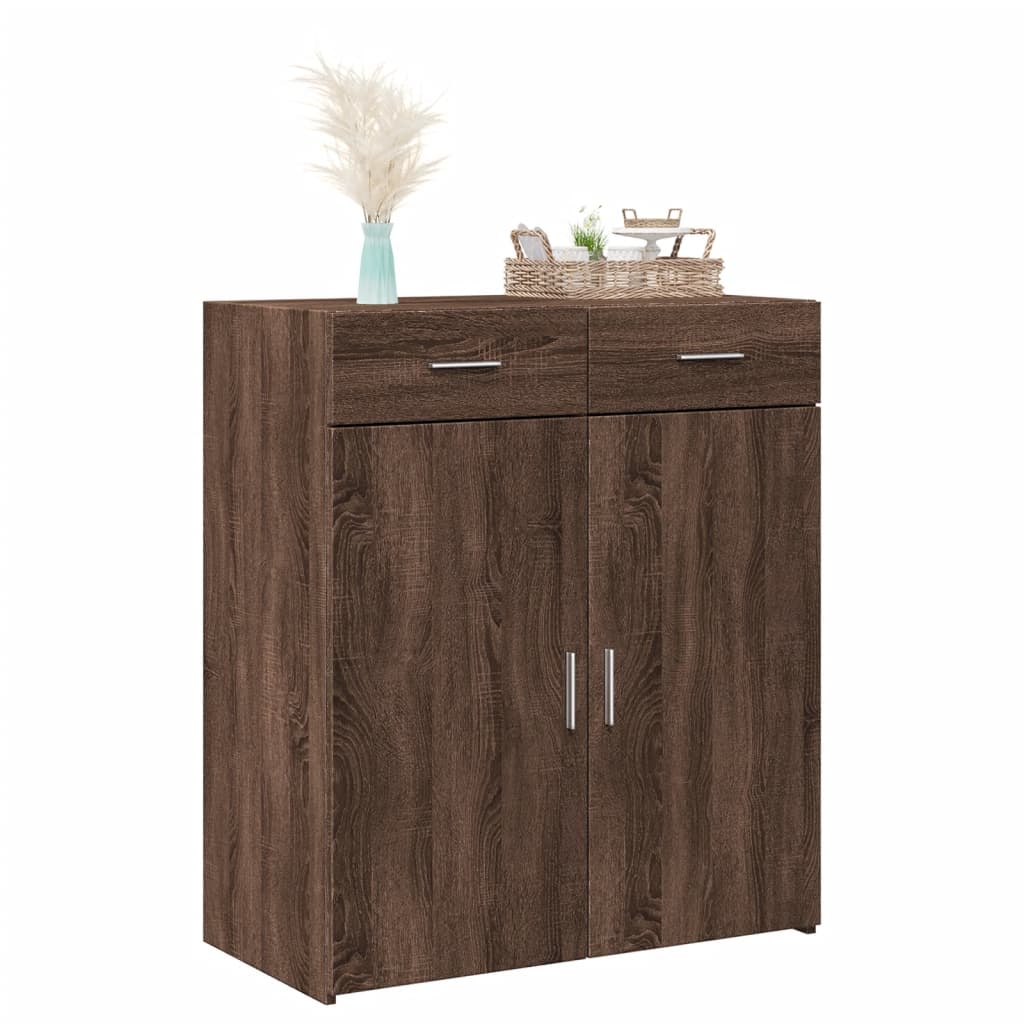 Sideboard Brown Oak 80x42.5x93 cm Engineered Wood