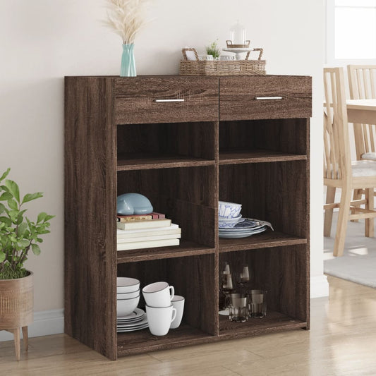 Sideboard Brown Oak 80x42.5x93 cm Engineered Wood