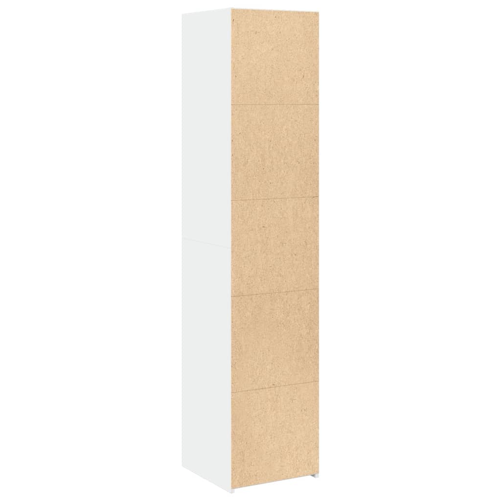 Highboard White 40x41x185 cm Engineered Wood