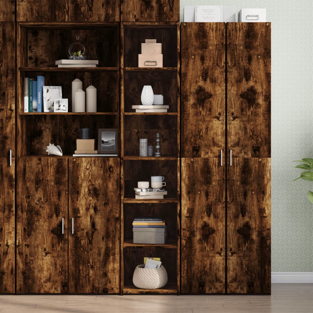 Highboard Smoked Oak 40x41x185 cm Engineered Wood