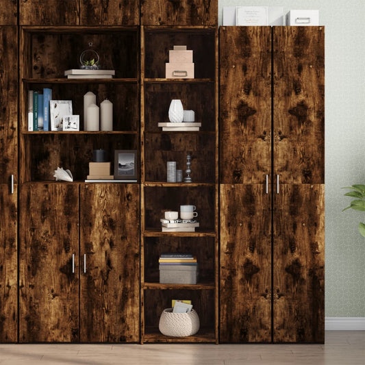 Highboard Smoked Oak 45x41x185 cm Engineered Wood