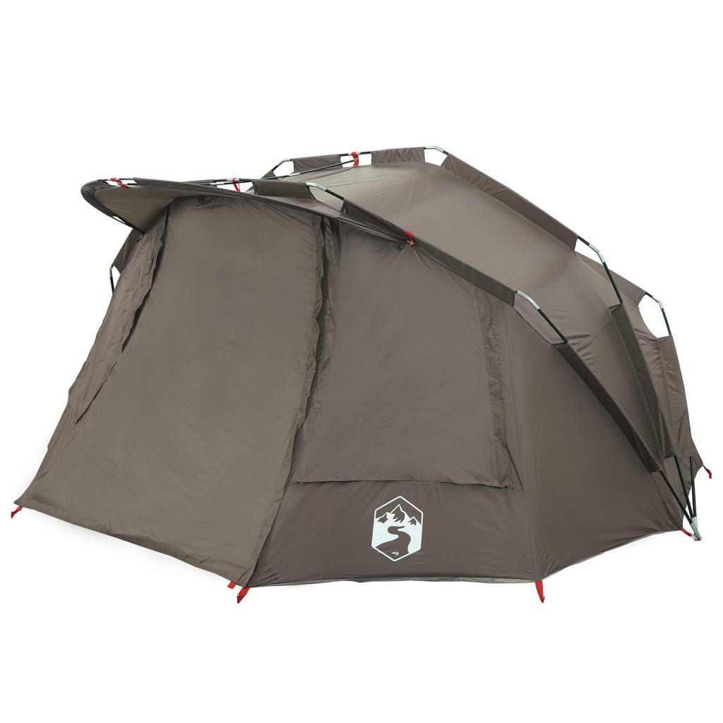 Fishing Tent 5-Person Grey Waterproof