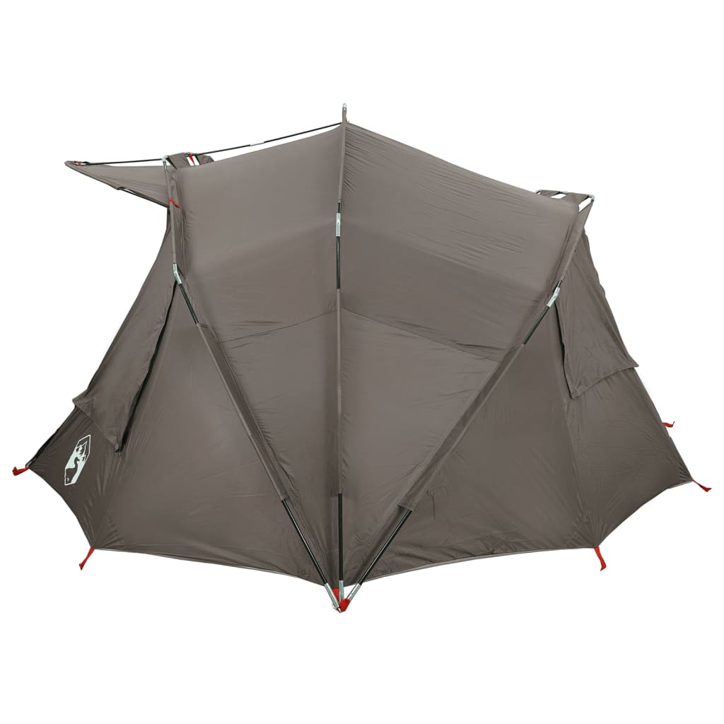 Fishing Tent 5-Person Grey Waterproof