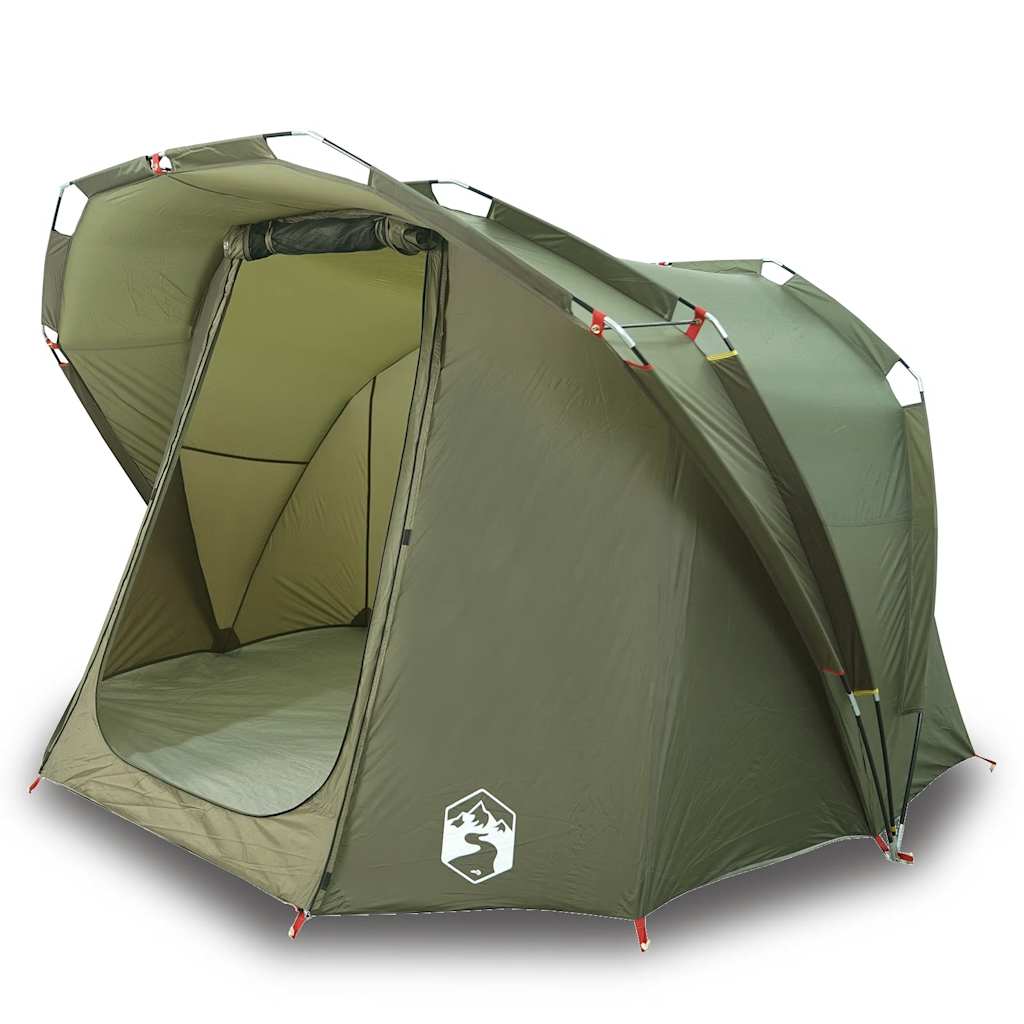 Fishing Tent 4-Person Olive Green Waterproof