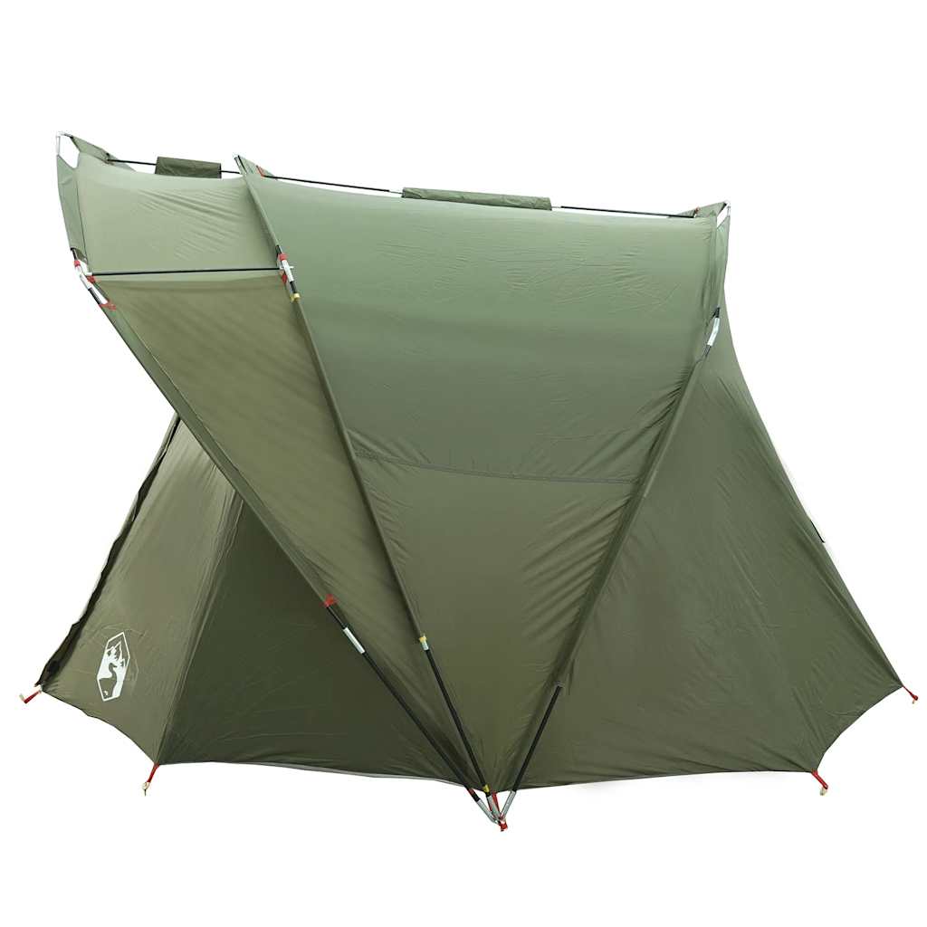 Fishing Tent 4-Person Olive Green Waterproof