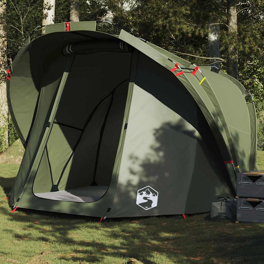 Fishing Tent 4-Person Olive Green Waterproof