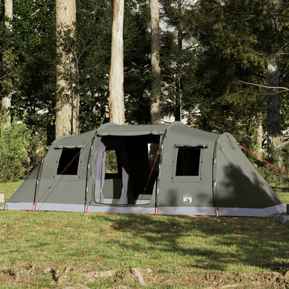 Family Tent Tunnel 6-Person Olive Green Waterproof