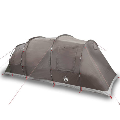 Family Tent Tunnel 6-Person Brown Waterproof