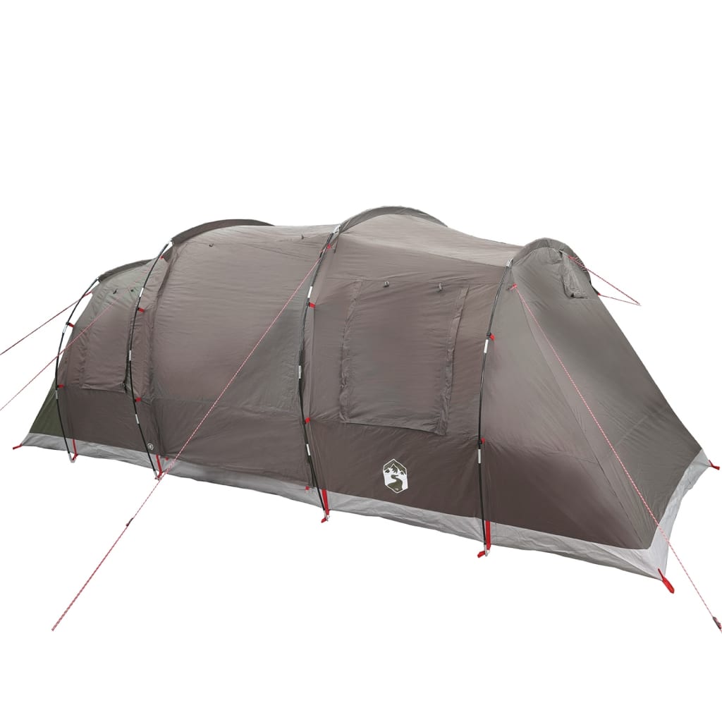 Family Tent Tunnel 6-Person Brown Waterproof