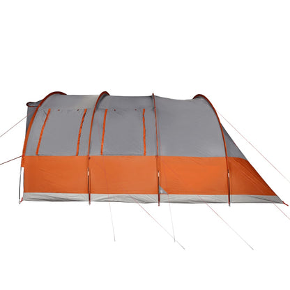 Camping Tent Tunnel 5-Person Grey and Orange Waterproof