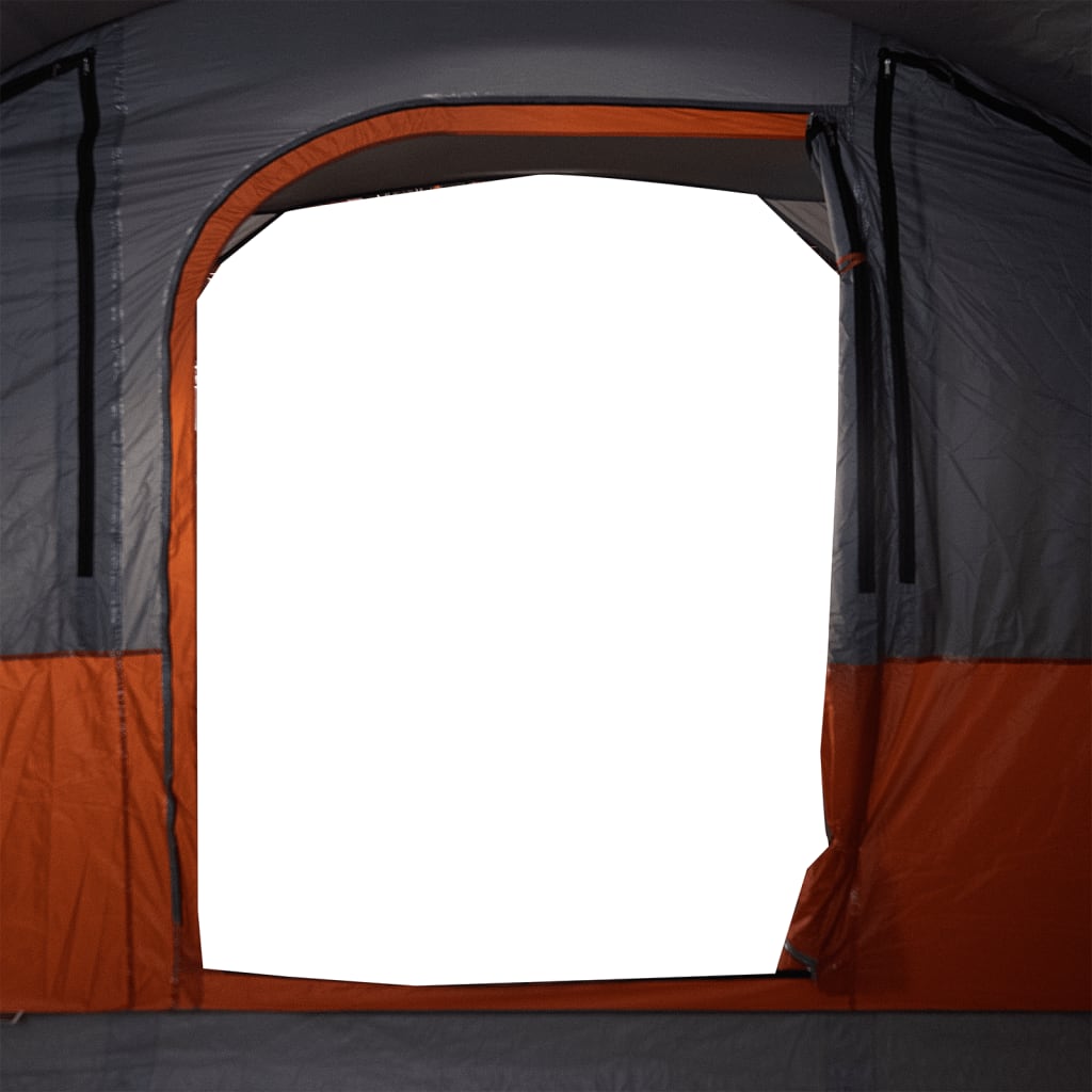 Camping Tent Tunnel 5-Person Grey and Orange Waterproof