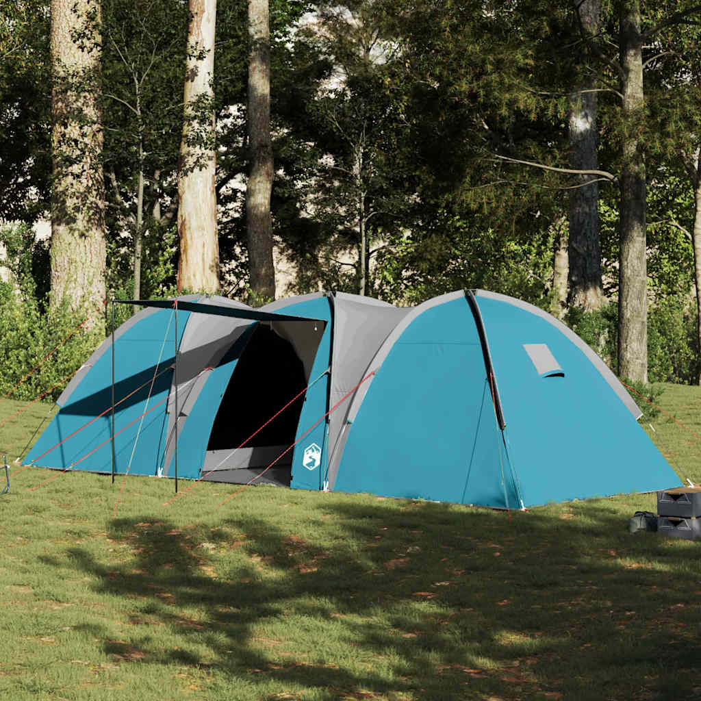 Family Tent Dome 8-Person Blue Waterproof