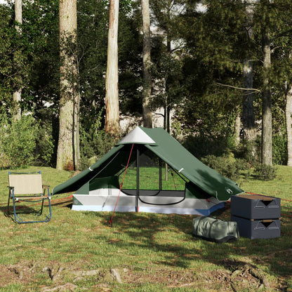 Camping Tent 2-Person Green Waterproof