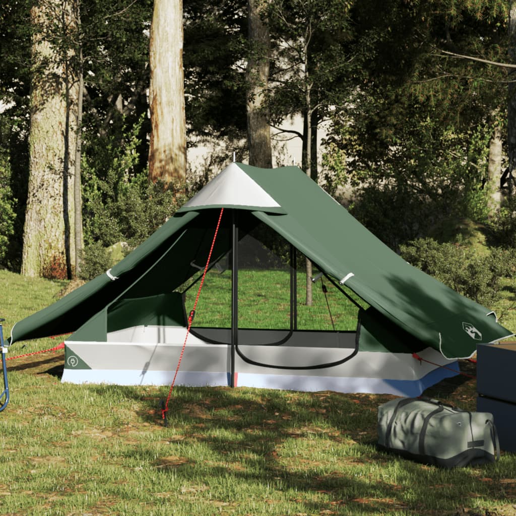 Camping Tent 2-Person Green Waterproof