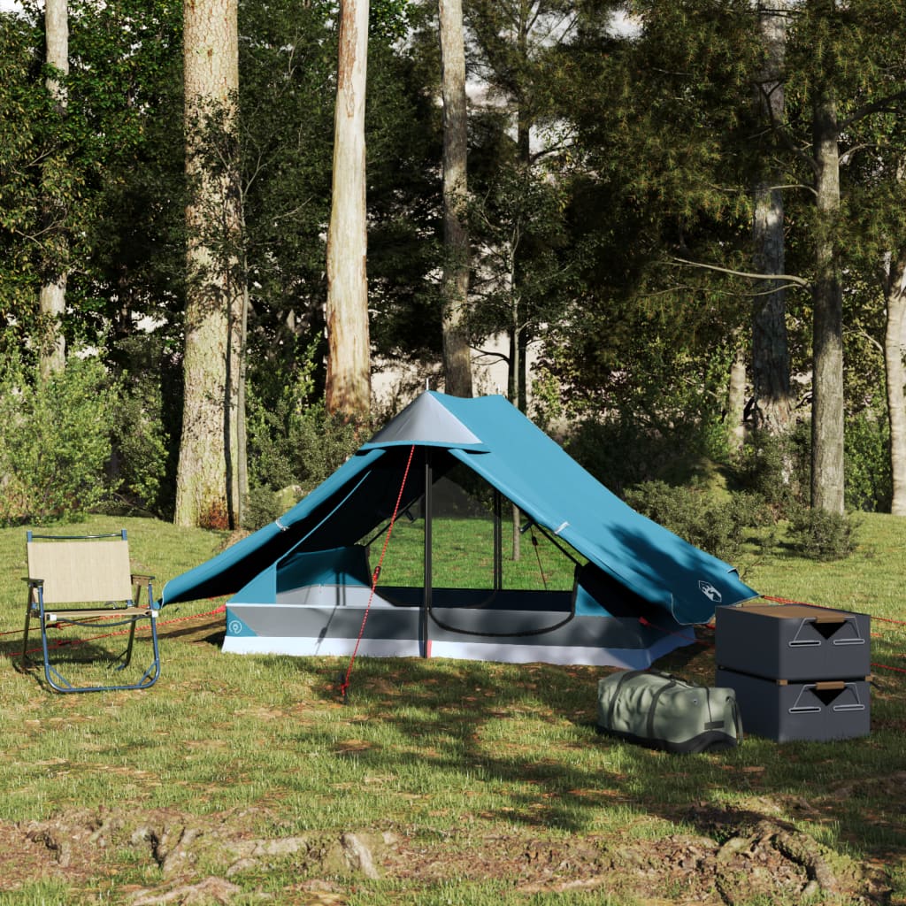 Camping Tent 2-Person Blue Waterproof