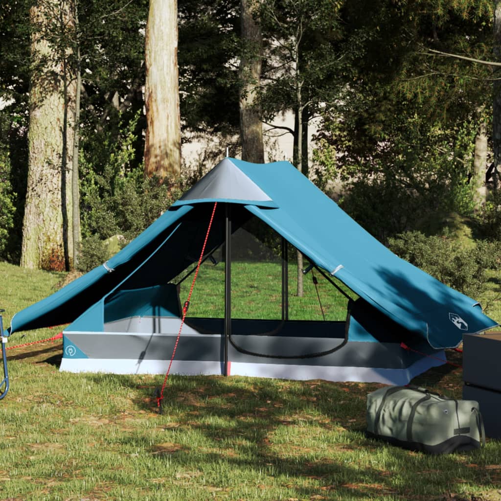 Camping Tent 2-Person Blue Waterproof