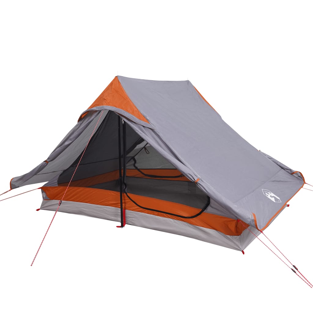 Camping Tent 2-Person Grey Waterproof