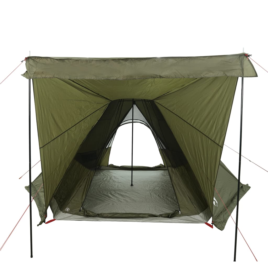 Family Tent Tipi 6-Person Olive Green Waterproof