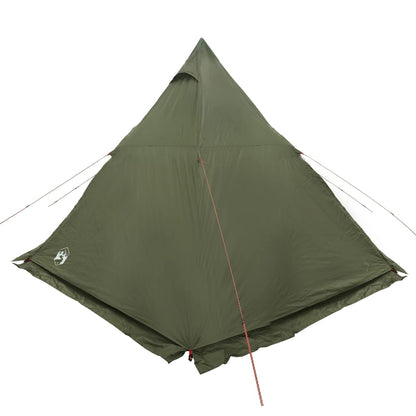 Family Tent Tipi 6-Person Olive Green Waterproof