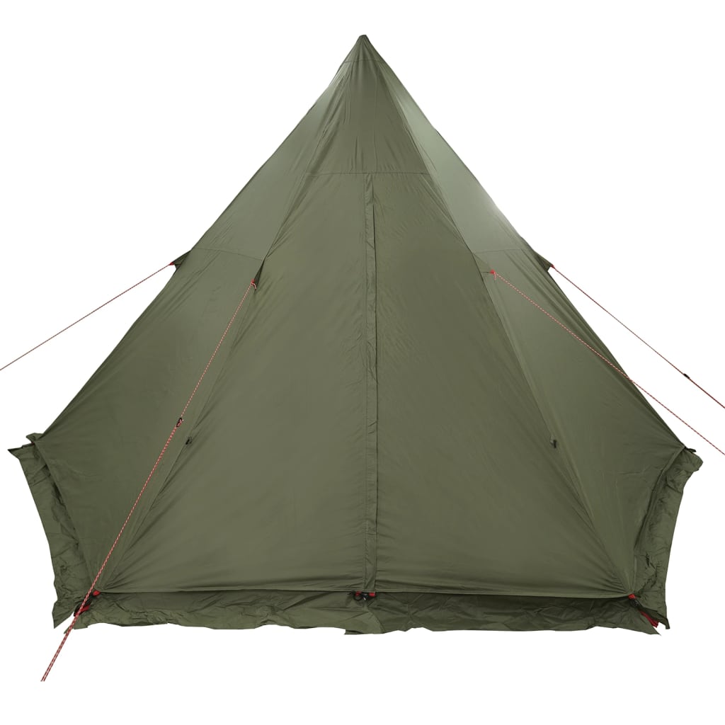 Family Tent Tipi 6-Person Olive Green Waterproof