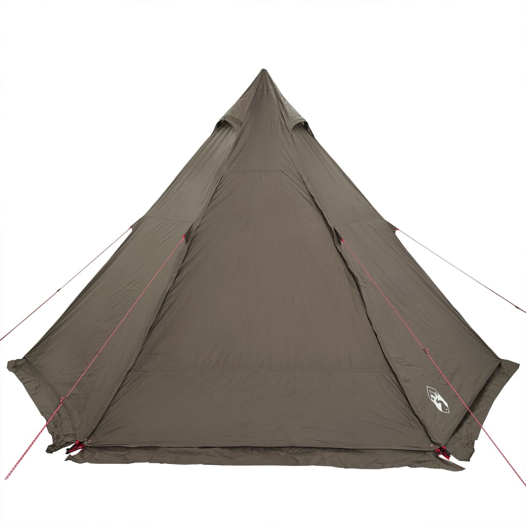 Family Tent Tipi 6-Person Brown Waterproof