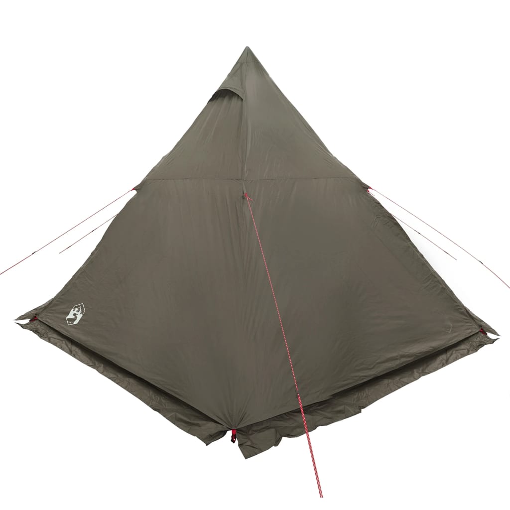 Family Tent Tipi 6-Person Brown Waterproof