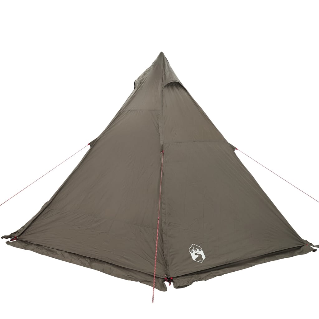 Family Tent Tipi 6-Person Brown Waterproof