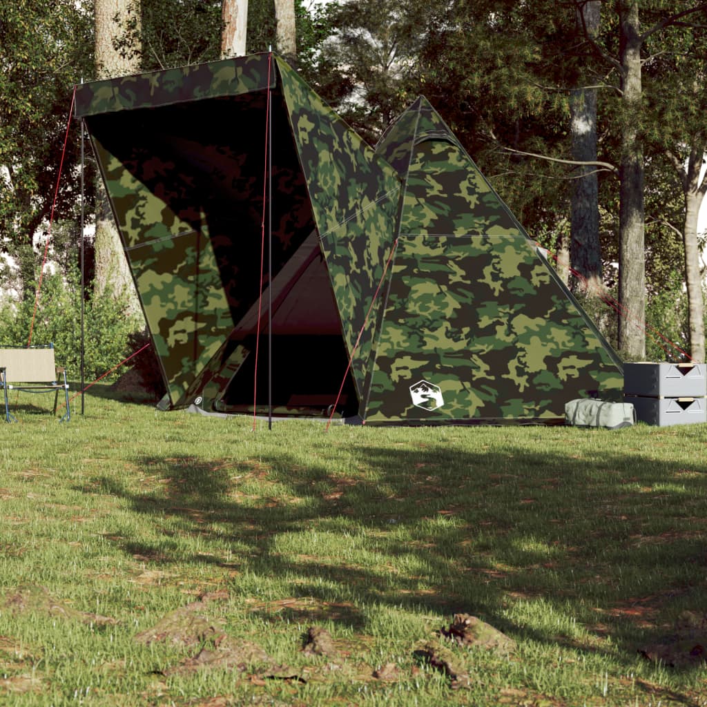 Family Tent Tipi 6-Person Camouflage Waterproof