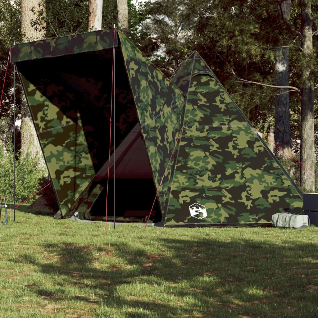 Family Tent Tipi 6-Person Camouflage Waterproof