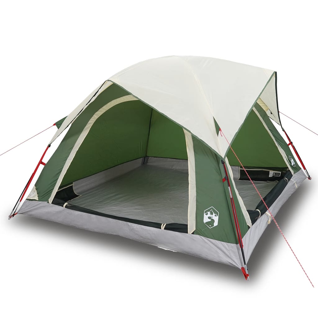 Camping Tent Cabin 4-Person Green Waterproof